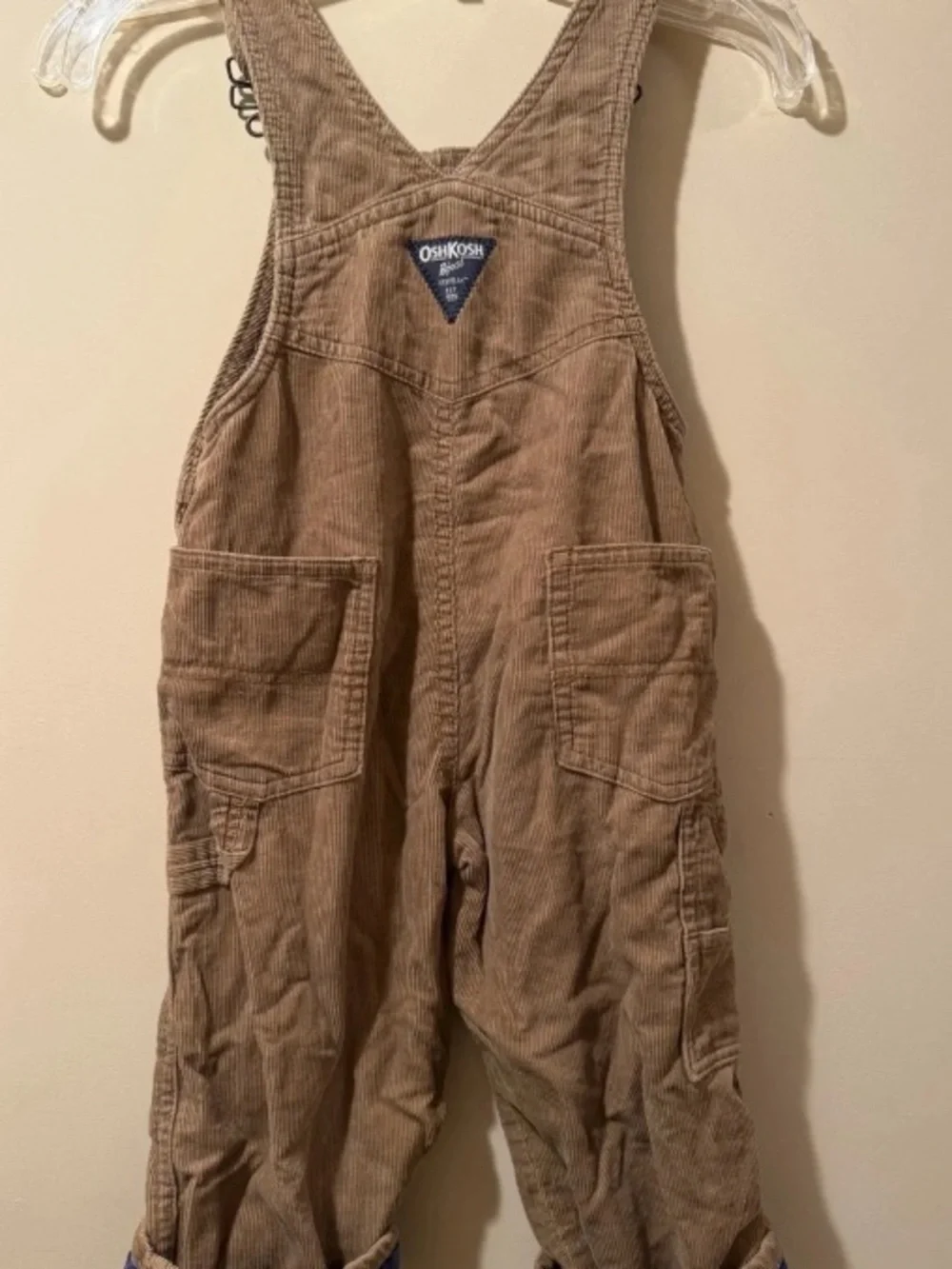 OshKosh B'gosh Tan Corduroy Kids Overalls